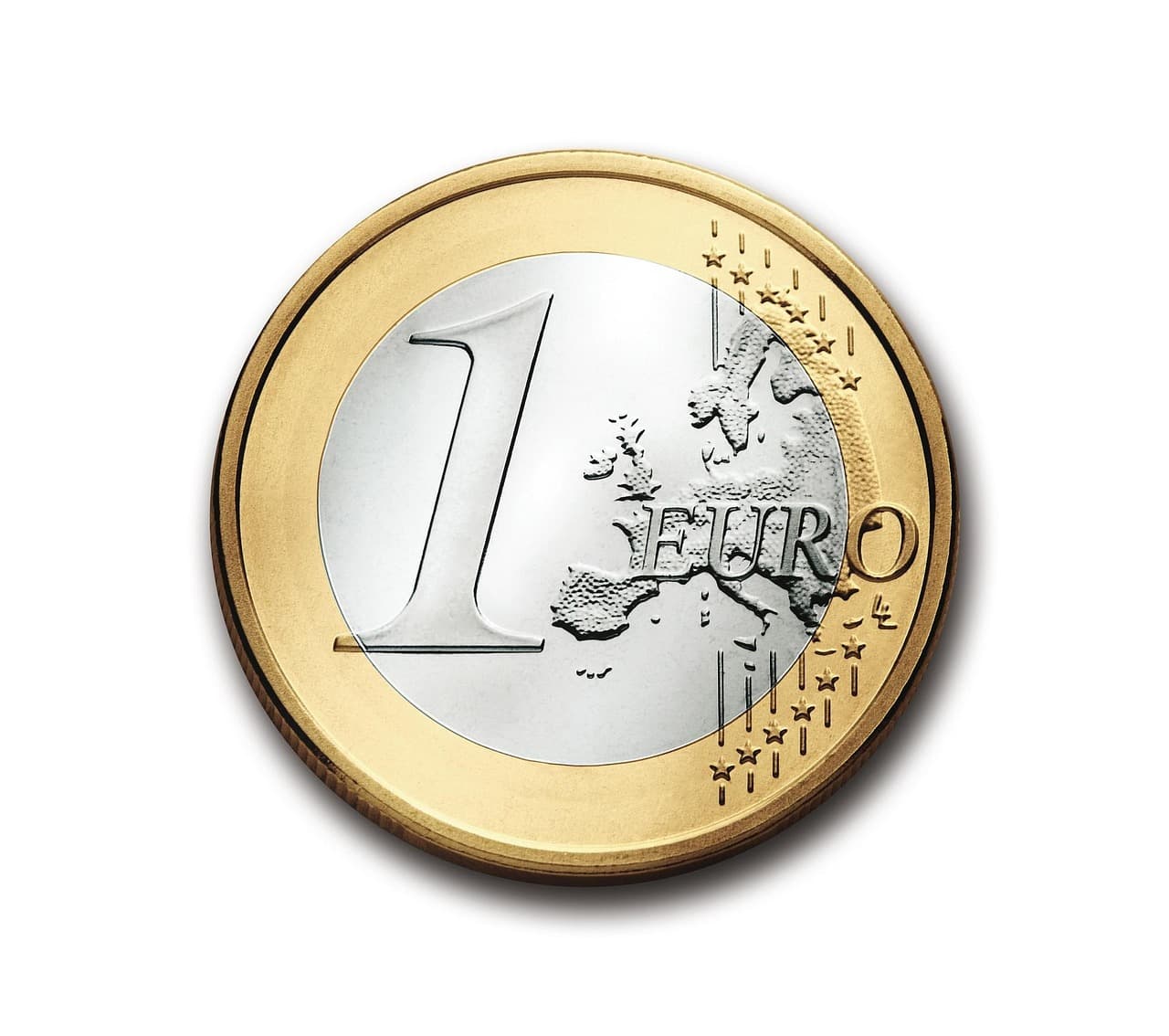A one-euro coin